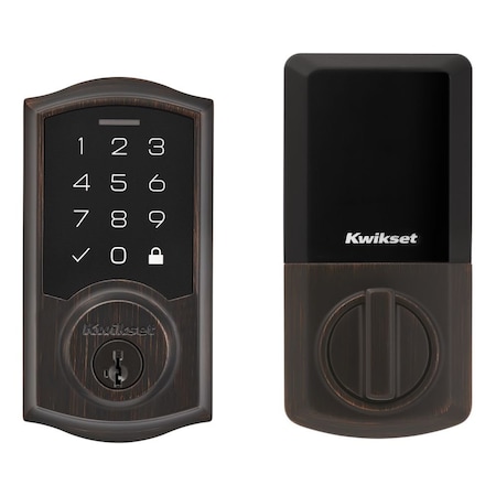 Kwikset Traditional SmartCode Touchpad Electronic Deadbolt SmartKey Venetian Bronze Finish 9270TRL-11PS